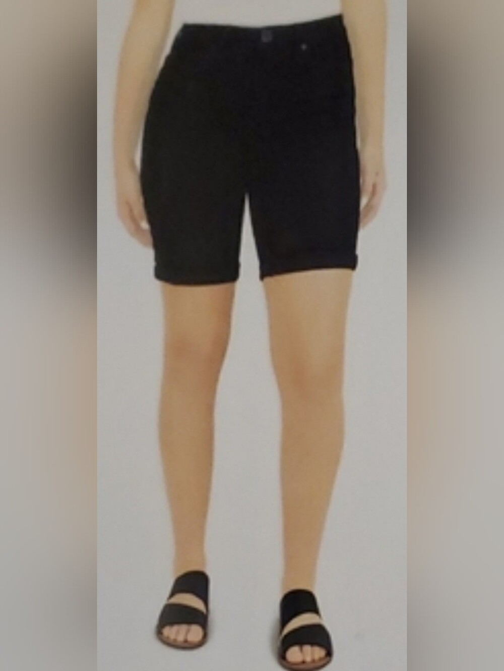 NWT Seven7 Black Rolled-Hem Denim Shorts